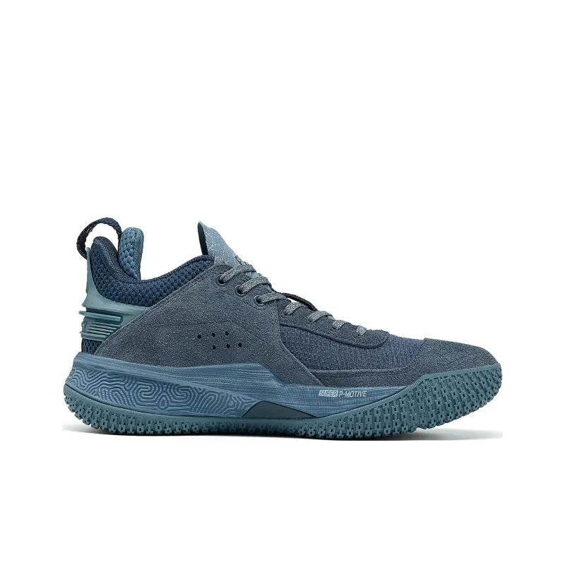 PEAK Flash 4 Abrasion Resistant Low Top Performance Basketball Shoes Men's Blue Dyed-1
