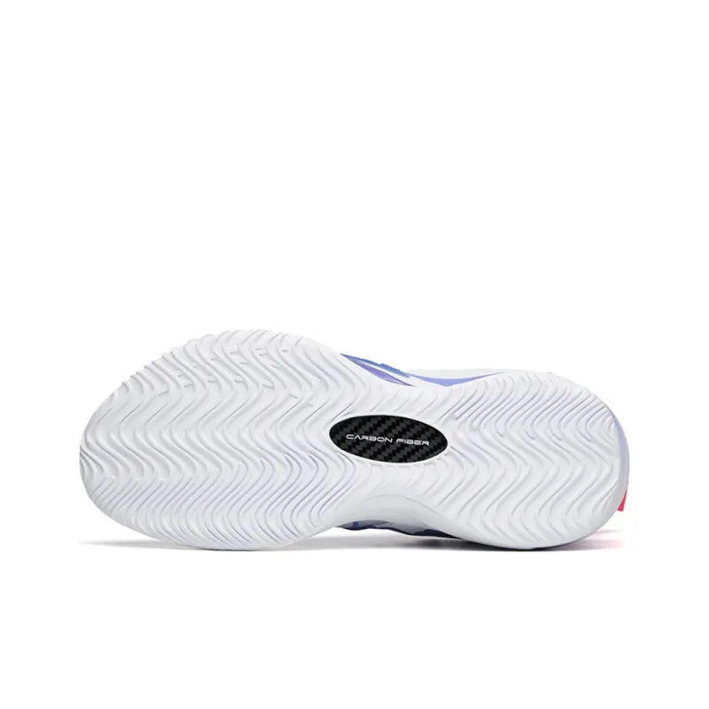 Anta Berserk 3 Anti-Slip Wear-Resistant High-Top Basketball Shoes Men's White Purple-4