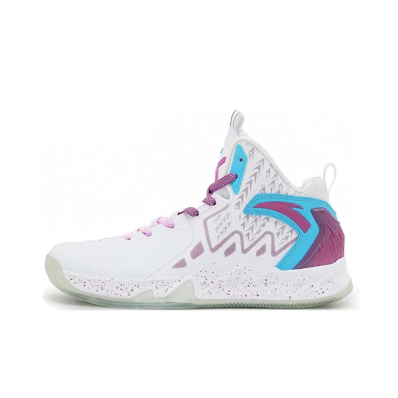 Anta KT2 KT Cushioning Anti-Slip And Wear-Resistant Low-Top Performance Basketball Shoes White Red Blue-0