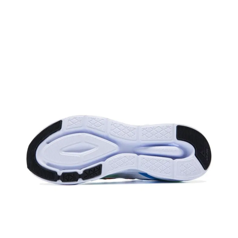 PEAK Wind Cave Cushioned Slip Resistant Low Top Running Shoes Men's White Blue-4