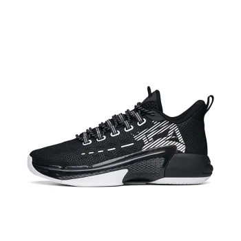 Anta Attack 3 Anti Slip Wear Resistant High Top Basketball Shoes Men's Black