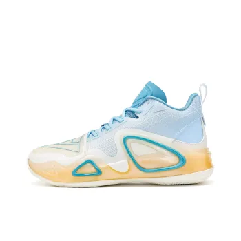 PEAK Surfing The Big Triangle 2.0 Anti Slip Wear Resistant Mid Top Basketball Shoes Women's Fine Blue