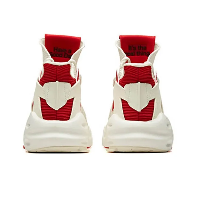Coca Cola Anta Bastard Anti Slip Wear Resistant Low Top Skateboard Shoes Women's White Red-3