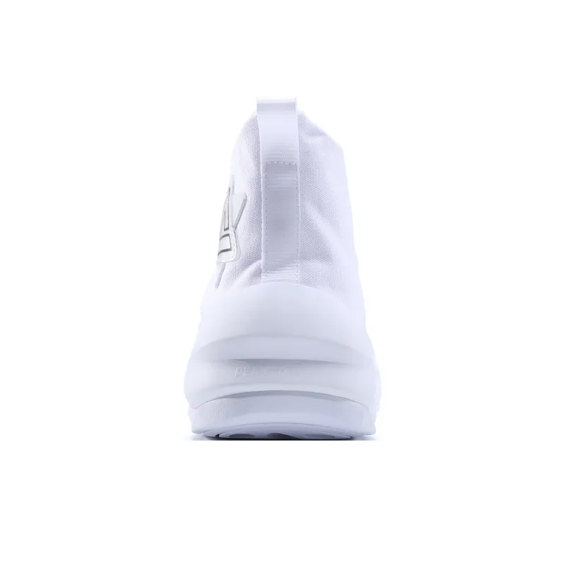 PEAK Liu Taichi Anti Slip And Wear Resistant Lightweight High Top Skateboard Shoes Women's White-3
