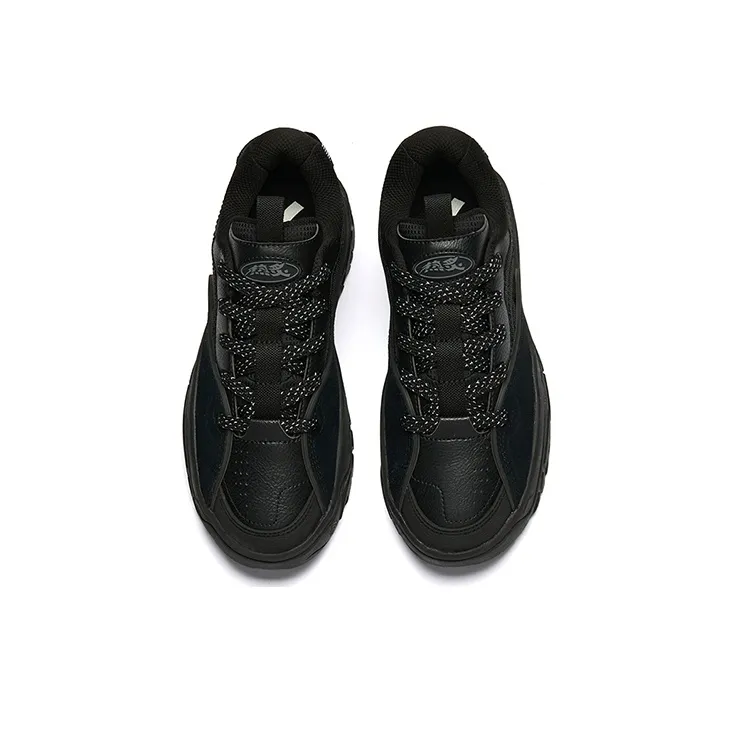 Anta Hot Low Top Skateboard Shoes Women's Black Silver-2