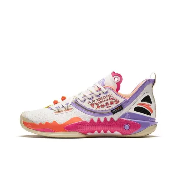 Anta Frenzy 5 V2 Cushioned Slip Resistant Low Top Basketball Shoes Men's Pink Purple