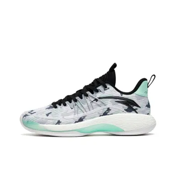 Anta Skyline Team Cushioning Anti Slip And Wear Resistant Low Top Basketball Shoes Men's Gray Porcelain Green