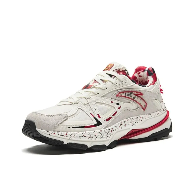Anta Walker Low Top Casual Shoes Women's Gray Red-1