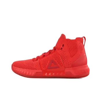 PEAK Howard 3 Cushioning Anti Slip And Wear Resistant High Top Basketball Shoes Pickleball Red