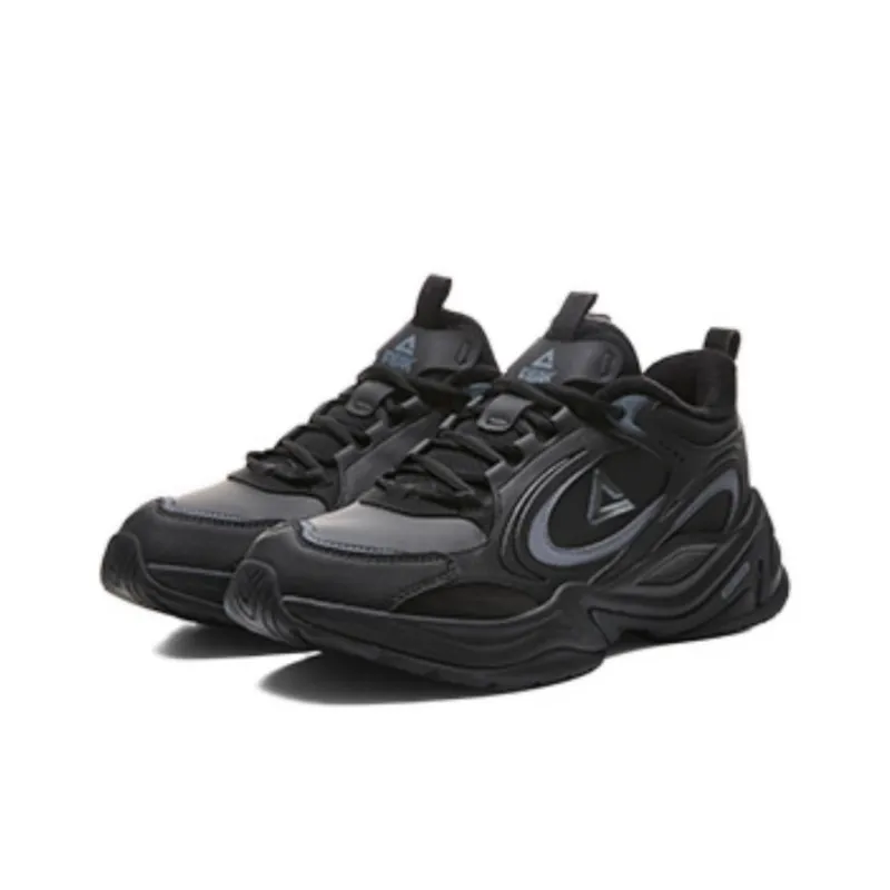 PEAK State Pole Source Back Anti Slip Wear Resistant Low Top Running Shoes Men's Black-2