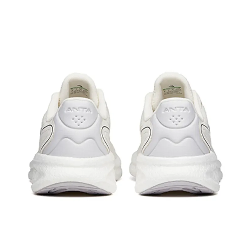 Anta Martian Foam Anti-Slip Wear-Resistant Low-Top Running Shoes Men's Ivory White-4