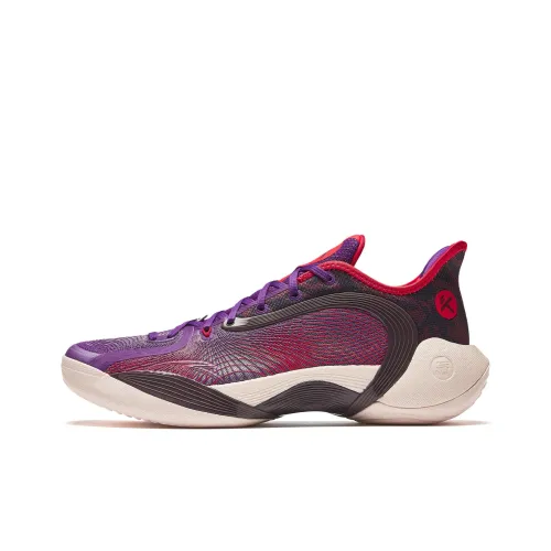 ANTA Three Points Of Rain 2 Generations Basketball Shoes Men Low-Top Fuchsia/Purple