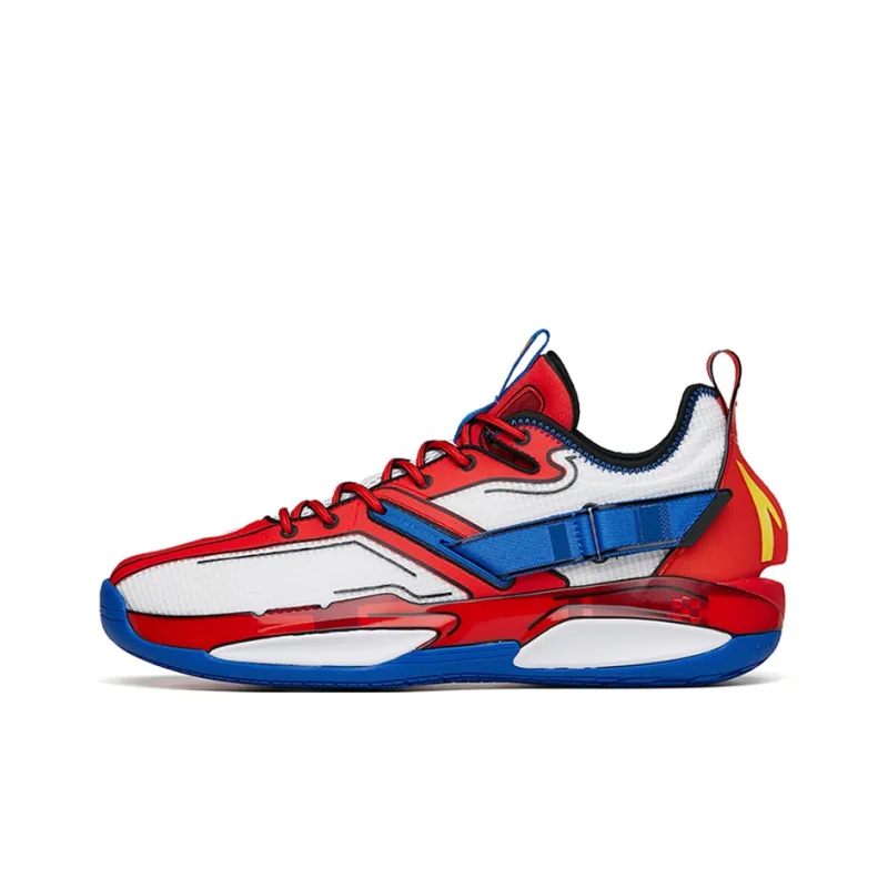 Anta GH3 Hayward GH3 Cushioned Slip Resistant Low Top Performance Basketball Shoes Men's White Blue Red-0