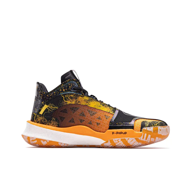PEAK Surfing The Big Triangle 1.0 Basketball Shoes Men Mid Top Black/Fall Orange-1