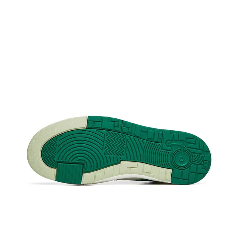Anta Street Naughty High Top Skateboard Shoes Men's White Green-4