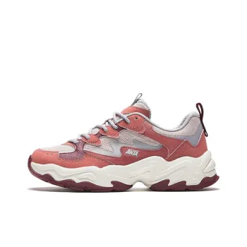 Anta Meteorite Abrasion Resistant Low Top Casual Shoes Women's Red White