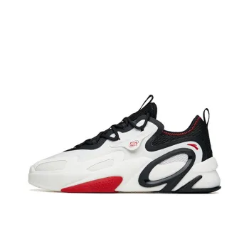 Anta AT91 Lifestyle Collection Anti-Slip Wear-Resistant Low-Top Skateboard Shoes White Black Red