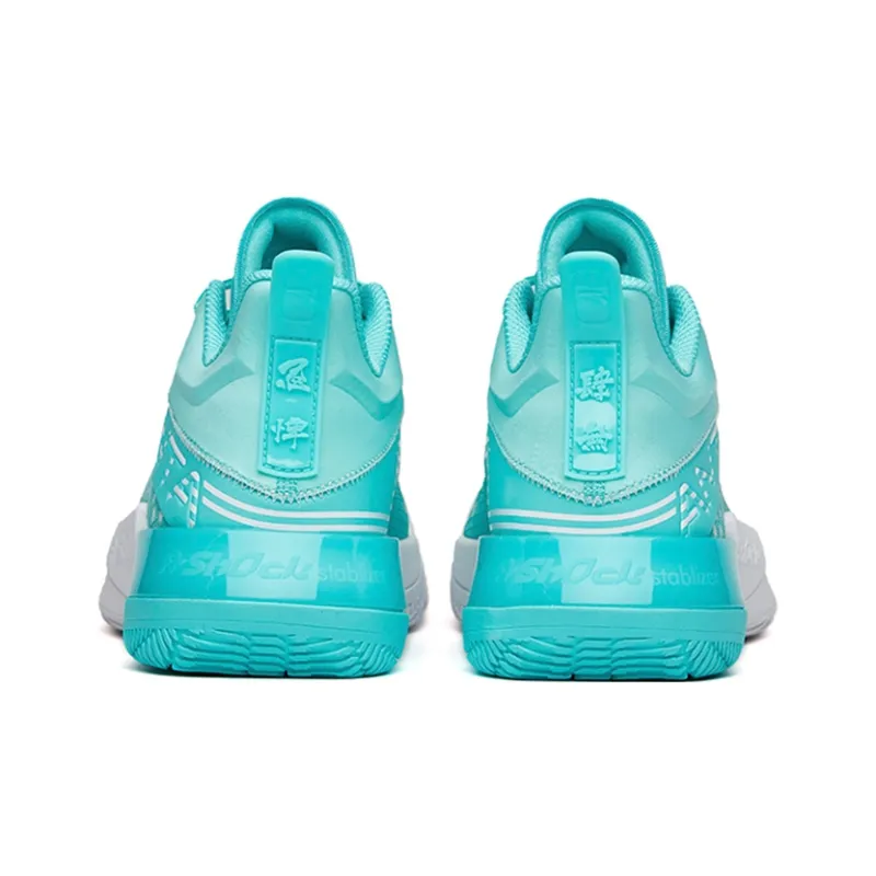 Anta Attack 2 Cushioning Anti-Slip And Wear-Resistant Coverage Mid-Top Basketball Shoes Men's Fluorescent Aqua Green-2