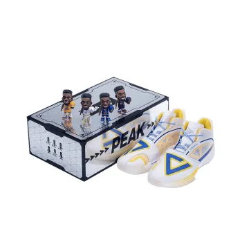 PEAK Surfing The Big Triangle 1.0 Anti Slip Wear Resistant Mid Top Performance Basketball Shoes Men's White Blue