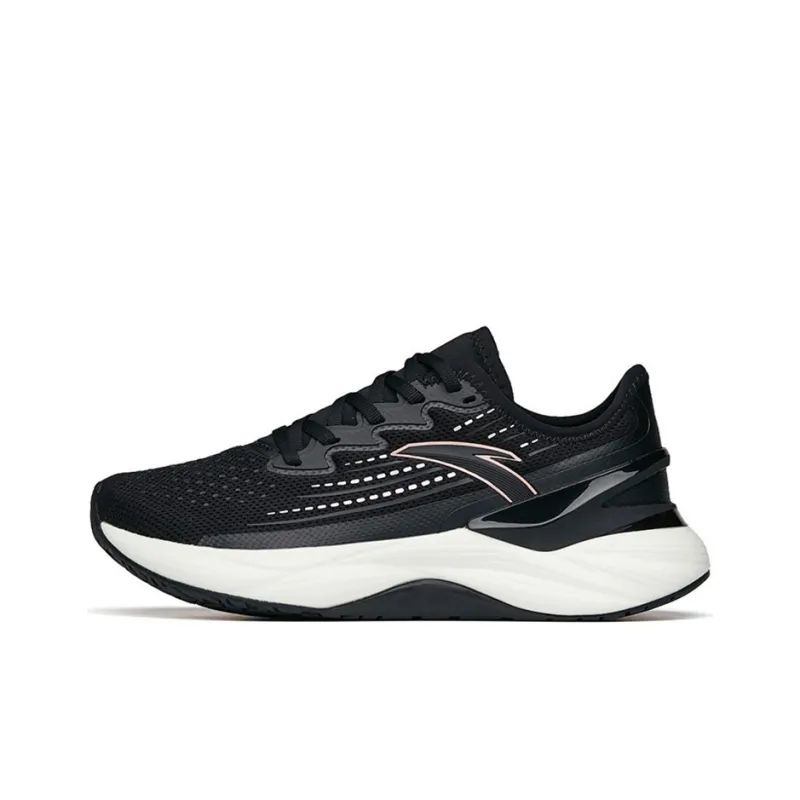 Anta Tron 2.0 Durable Breathable Low Top Running Shoes Women's Black Thickened Edition-0