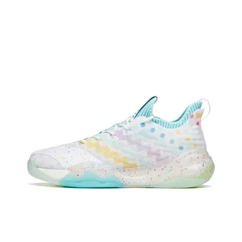 Anta KT6 Low Anti Slip Wear Resistant Low Top Basketball Shoes White Green Blue