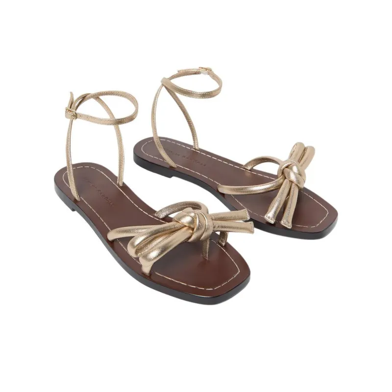 Loeffler Randall Henriette Strap Sandals Women's Gold-3