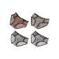 D Set-Wild Charm Leopard Print-Zebra+Zebra+White Leopard Print+Pink Leopard Print
