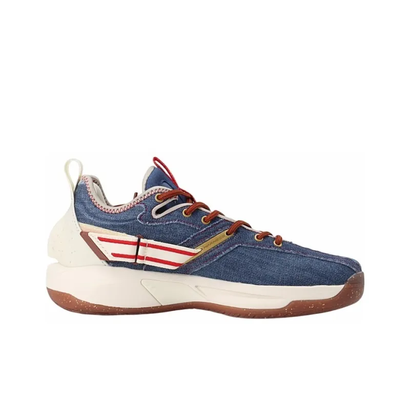 ANTA GH3 Basketball Shoes Men Low Top Denim Blue/White/Red-1