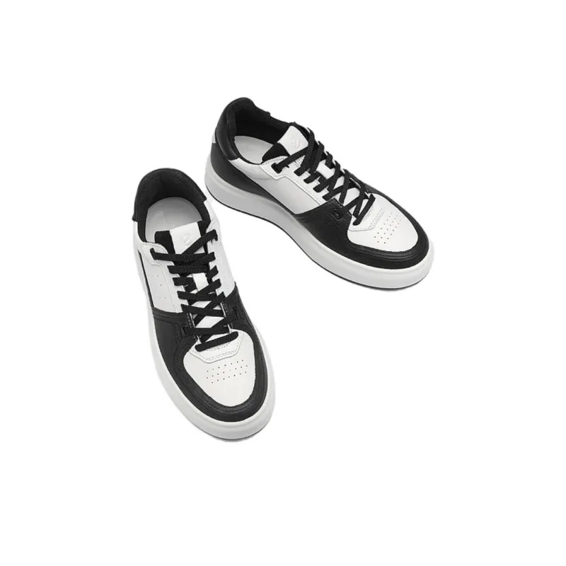 Ecco Street ACE Low-Top Skateboard Shoes Women's -Colors: Black/Gray/White-4
