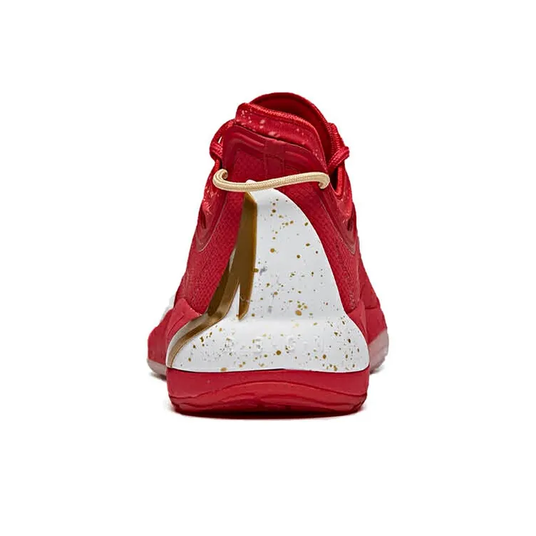 Anta GH1 Low Top Basketball Shoes Men's White Red-3