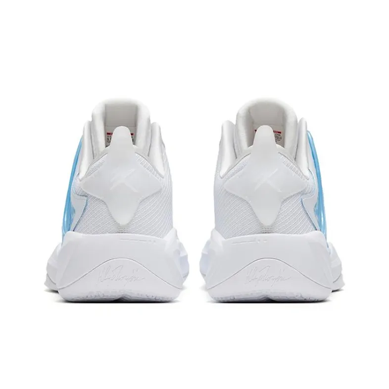 Anta Hussars 8 Abrasion Resistant Breathable Low Top Basketball Shoes Men's White Blue-4