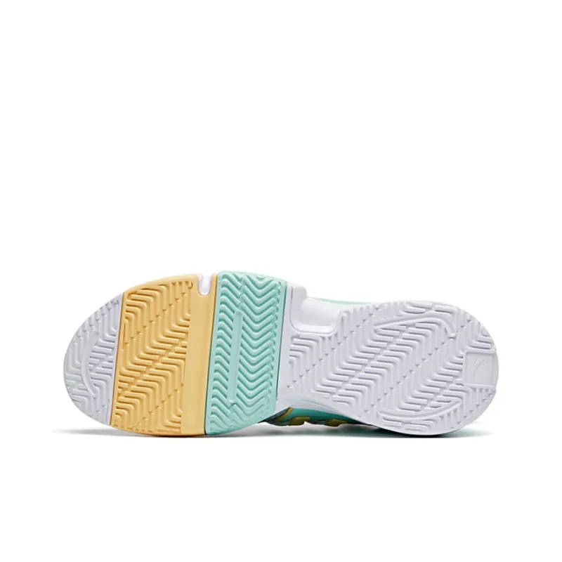 Anta Craze 1 Mid Top Performance Basketball Shoes Men's White Green-4