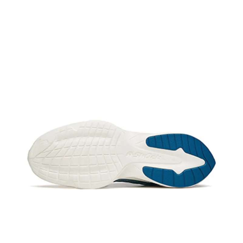 Anta DuCi1 Cushioning Anti Slip Wear Resistant Breathability Low Top Running Shoes Men's White Blue-5