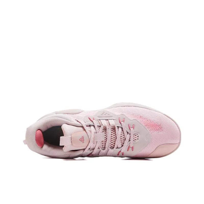 PEAK Sonic Boom 1.5 Cushioning Anti-Slip And Wear-Resistant Low-Top Basketball Shoes Red Pink-2