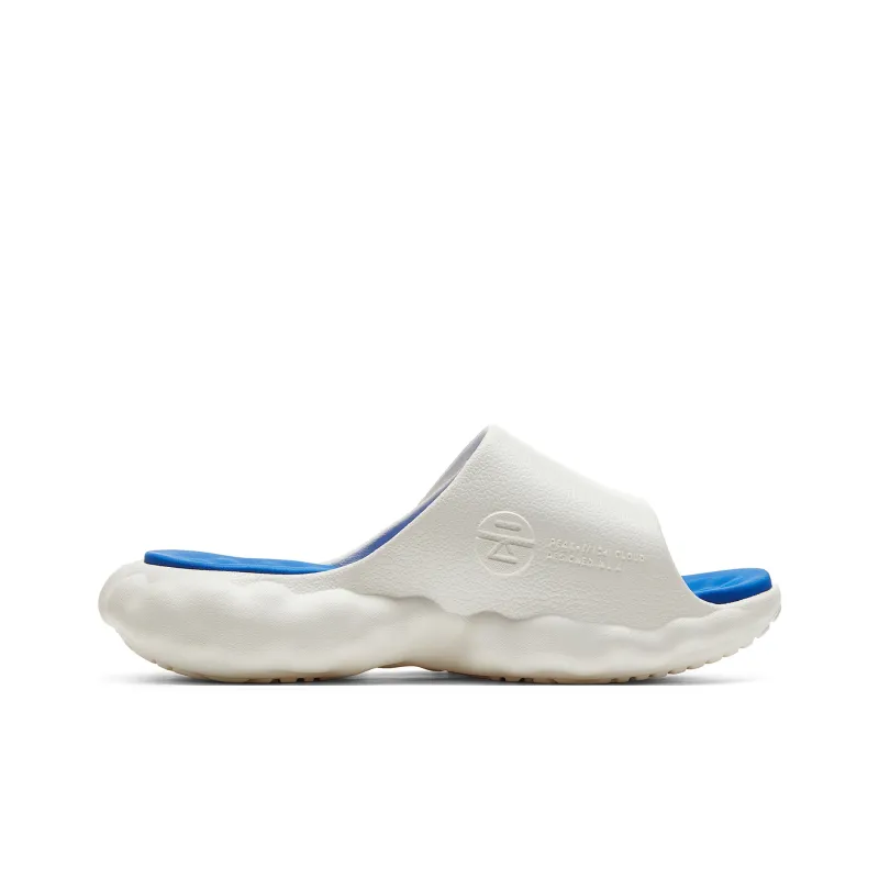 PEAK State Pole Cloud Slide Slippers Women's Ecru Colorful Blue-1