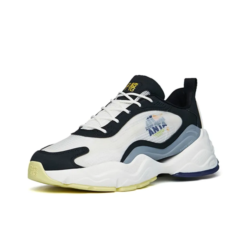 Anta Millennium 4.0 Wear Resistant Slip Resistant Low Top Sports Casual Shoes Men's White Black-2
