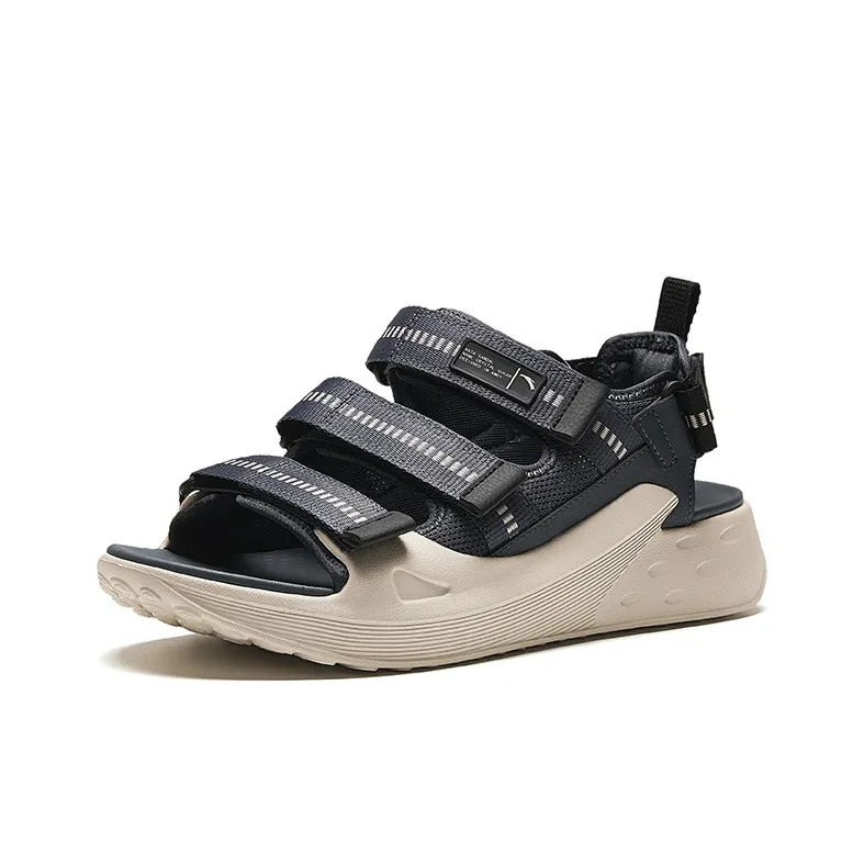 Anta Icing Beach Sandals Men's Gray Black-1