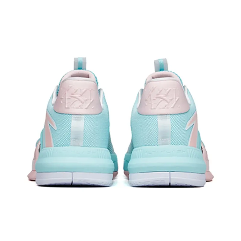 Anta Craze 1 TD Cushioning, Slip Resistant, Abrasion Resistant Coverage Low Top AUTO ARCH Basketball Shoes Blue Pink-3
