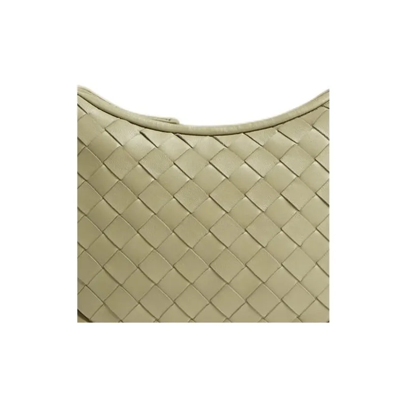 Bottega Veneta Sheepskin Crescent Bag Shoulder Bag Crossbody Bag Small Size Women's Limestone Green-4