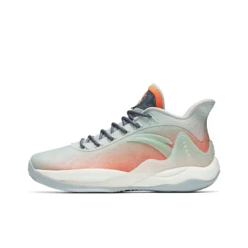 Anta Cushioning Anti Slip And Wear Resistant Coverage Mid Top Basketball Shoes Men's Asphalt Gray