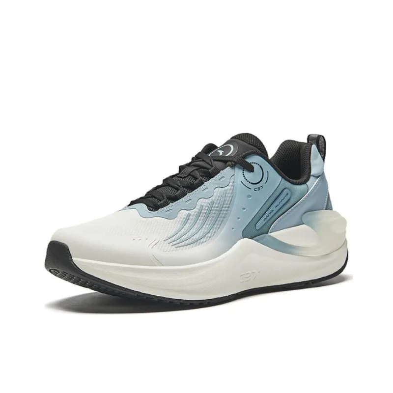 Anta C37+ Cushioning Rebound Low Top Running Shoes Men's White Blue-1