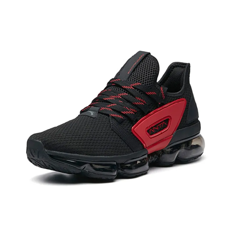 Anta SEEED Shock Absorbers With Slip Resistant Features Low Top Running Shoes Men's Black Red-2