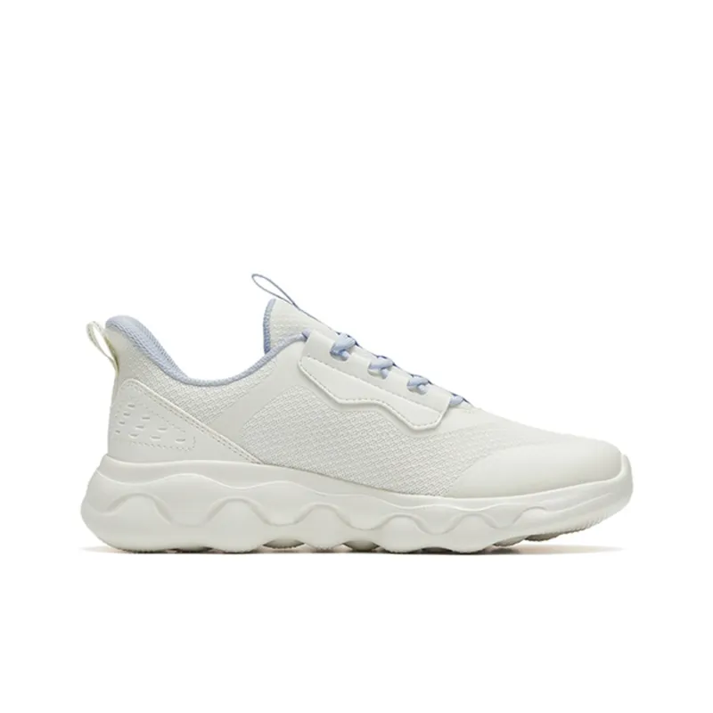 ANTA Sheepskin Running Shoes Women's Low Top Ivory White/Oxygen Blue-1