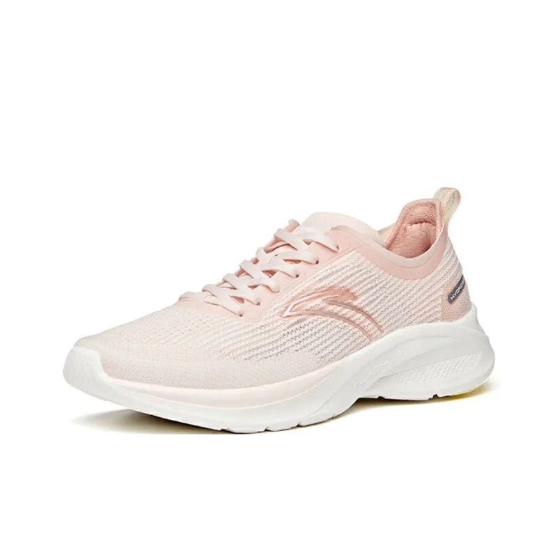 Anta Hydrogen Run III Breathable Low Top Running Shoes Women's Fair Skin With Pink Undertone-1