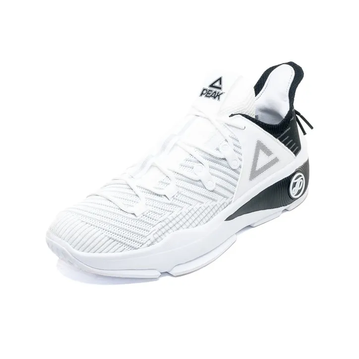 PEAK Attitude Extreme Series Basketball Shoes Men Low Top All White/Black-2