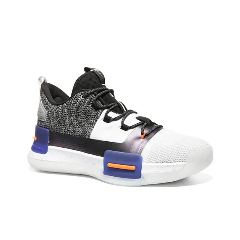 PEAK Flash Taichi Anti Slip Wear Resistant Mid Top Basketball Shoes Men's White Purple-2