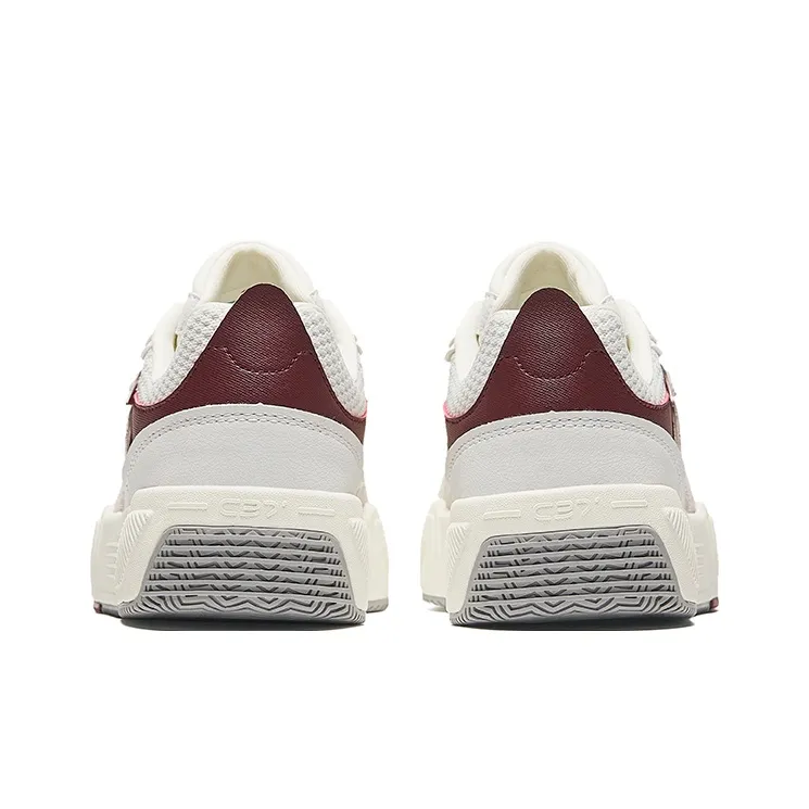 Anta C37 Series Height Increasing Lightweight Low-Top Skateboard Shoes Women's Ivory White-3