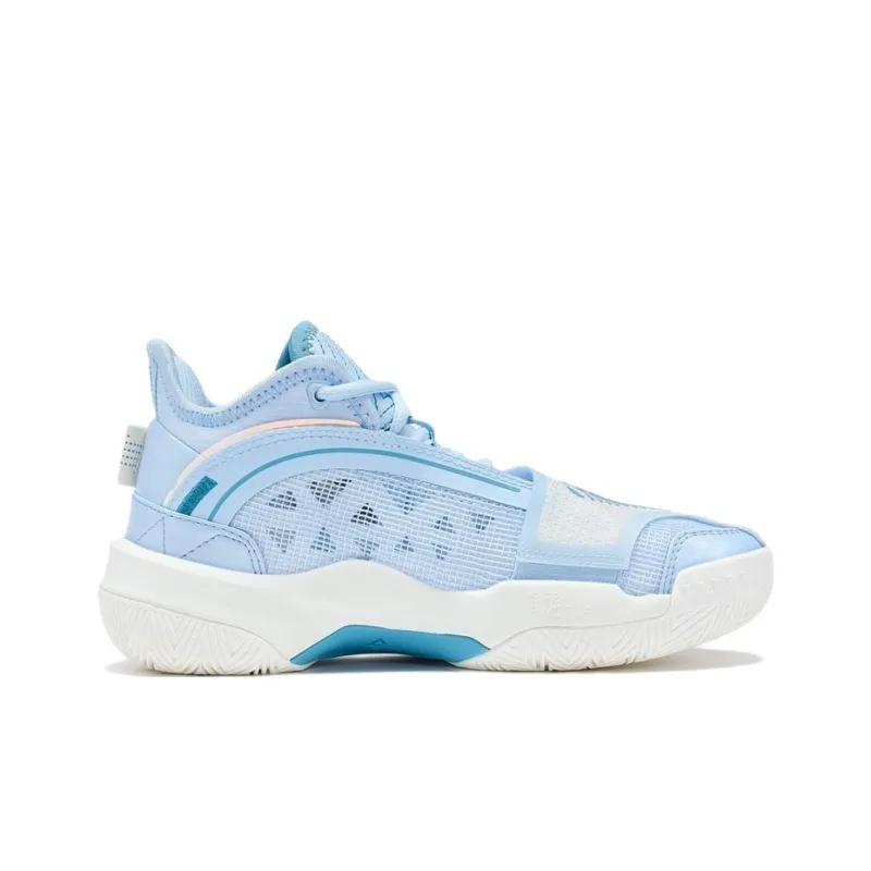 PEAK State Extremely Large Triangle 1.0 Basketball Shoes Women's Mid Top Fine Blue-1