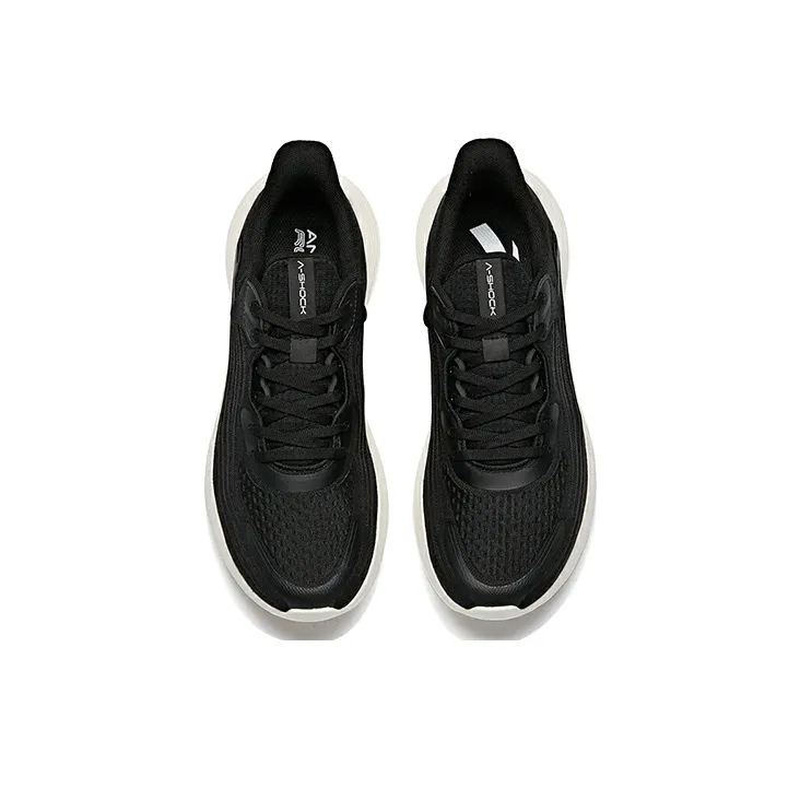 Anta DuCi1 Cushioning, Slip Resistant, Abrasion Resistant, Breathable Low Top Running Shoes Men's Black White-2