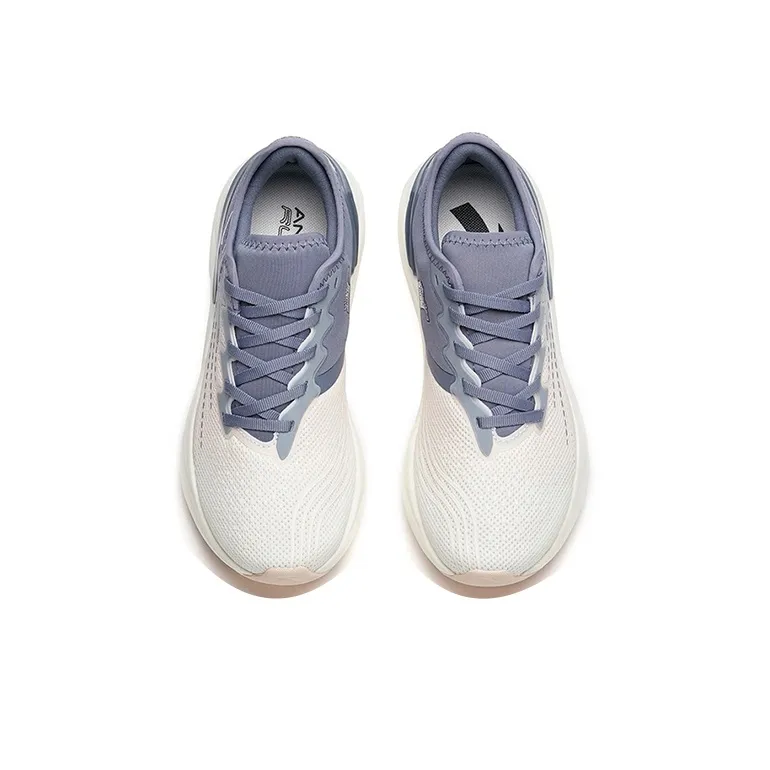 Anta Tron 2.0 Breathable And Wear resistant Low Top Running Shoes Women's White Gray-2